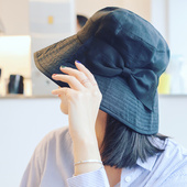 薄款 MAGENA值得入手 透气亚麻遮阳帽渔夫帽女春夏季 日系防晒帽子