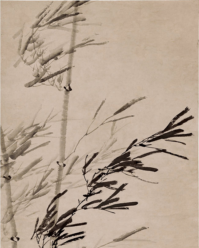 9清代 李方膺 潇湘风竹图 真迹复制品53x132cm南京博物院藏品