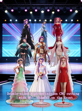 K-POP猎魔女团周边亚克力立牌礼服系列Demon Hunters装饰摆件礼品