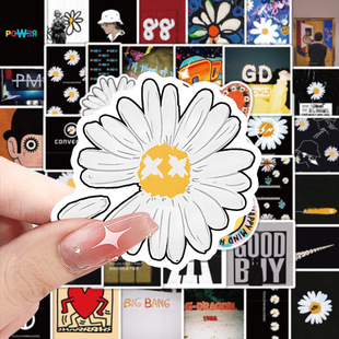 装 50贴权志龙GD周边涂鸦贴纸明星个性 饰行李箱手机壳头盔防水贴画