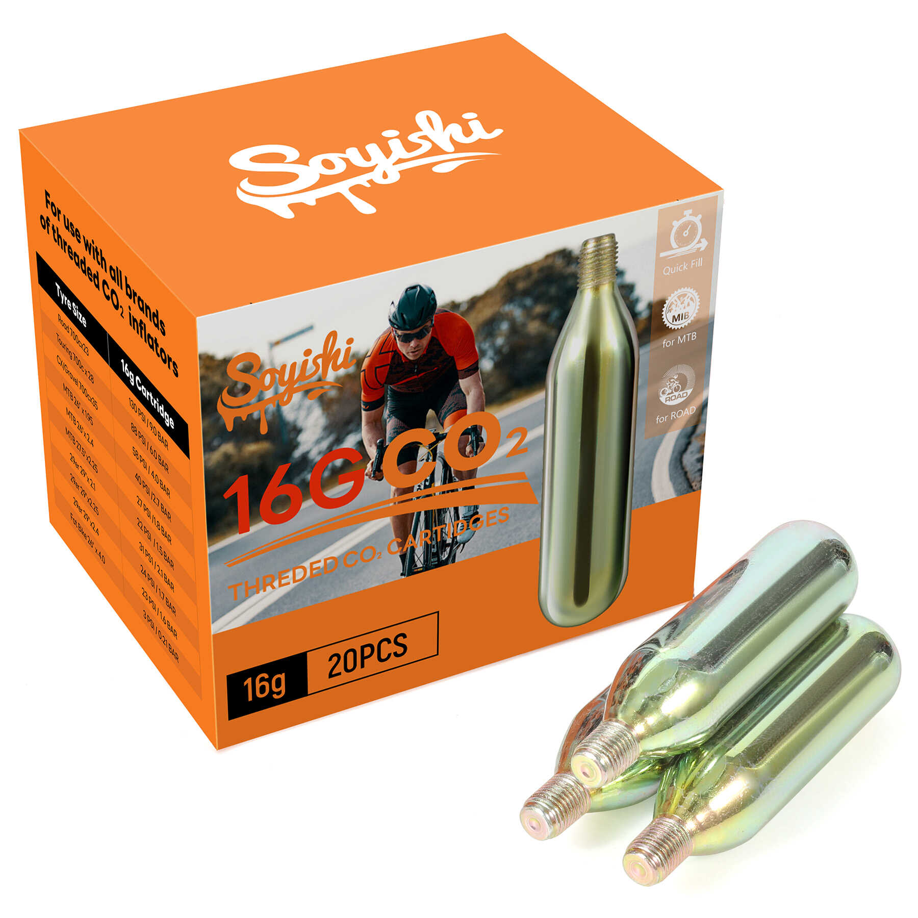 便携CO216克公路山地车气瓶