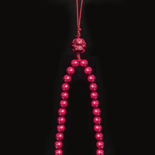 安伯曼紫金砂朱砂青金石隔片六字zhen言桶珠六合手机链