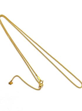 安伯曼日本制精工18k金素链Y链可抽拉项链毛衣链60左右