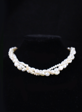 安伯曼巴洛克珍珠随形椭圆三层