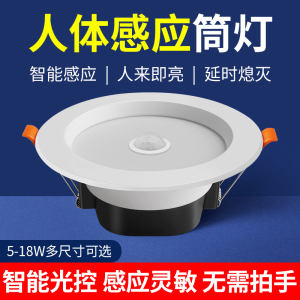 led智能声控人体感应筒灯