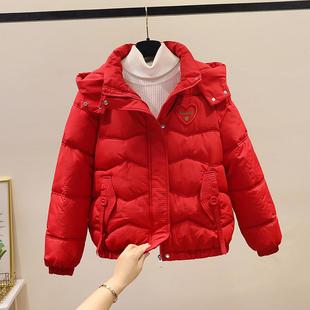 短款连帽加厚羽绒棉衣女面包服小个子棉袄2025秋冬装新款减龄棉服