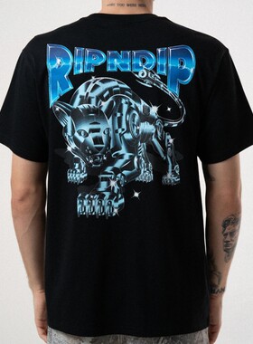 【Ohh】现货 RIPNDIP CYBORG TEE 水洗黑色 贱猫 短袖T恤