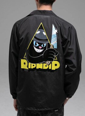 【Ohh】现货 RIPNDIP SLICE AND DICE COACHES JACKET 贱猫 夹克