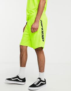 【Ohh】现货 RIPNDIP MBN STRIPE SOCCER SHORTS 螢光黃 运動短裤