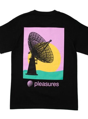 【Ohh】现货PLEASURES COMMUNICATION TEE美潮男士黑色圆领短袖