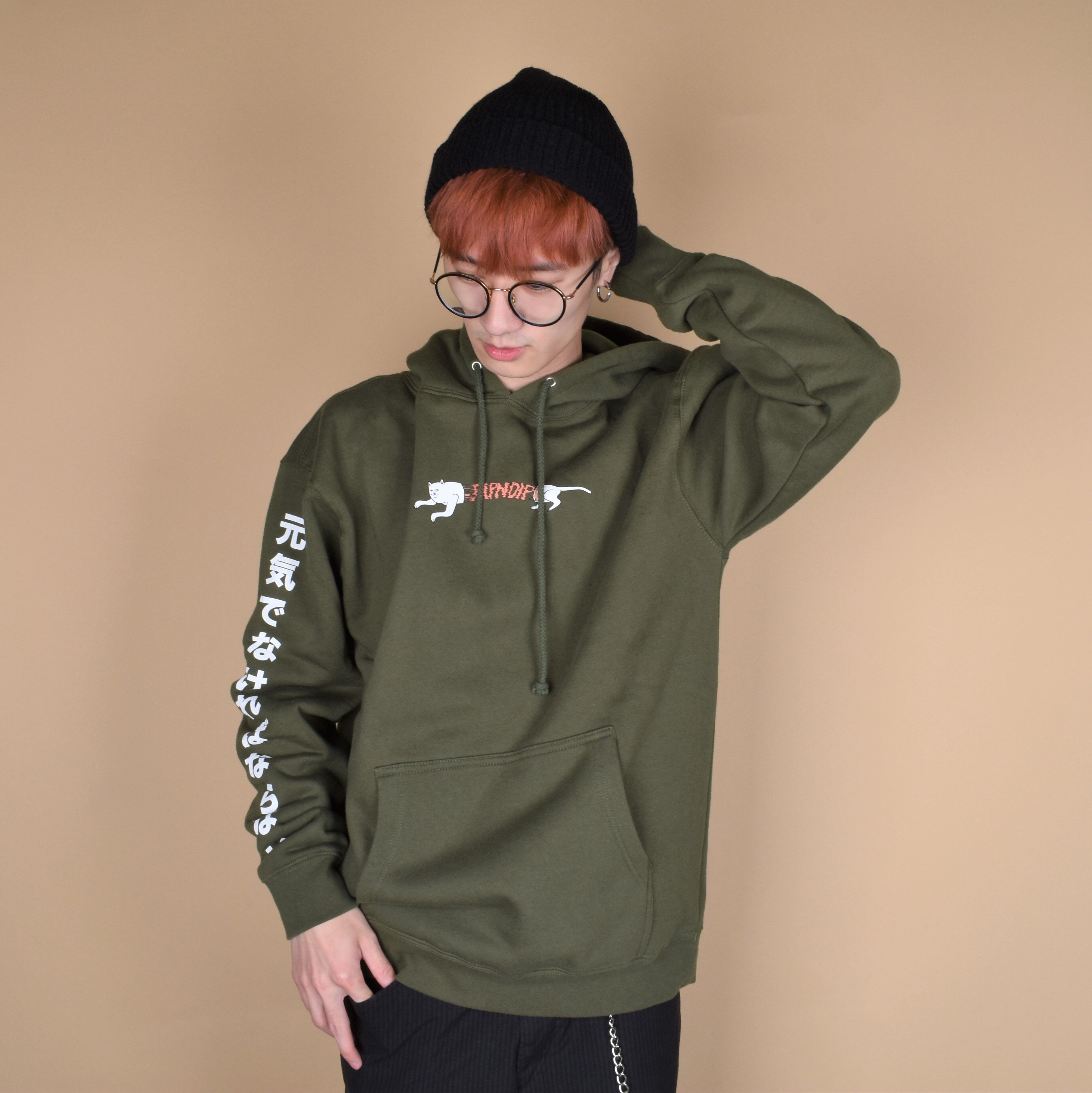 【Ohh】现货RIPNDIP ZIPPERFACE HOODIE美潮贱猫秋冬男卫衣帽衫