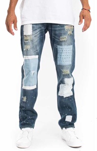 SNYDER 现货PUBLISH 补丁牛王男破坏丹宁牛仔裤 Ohh