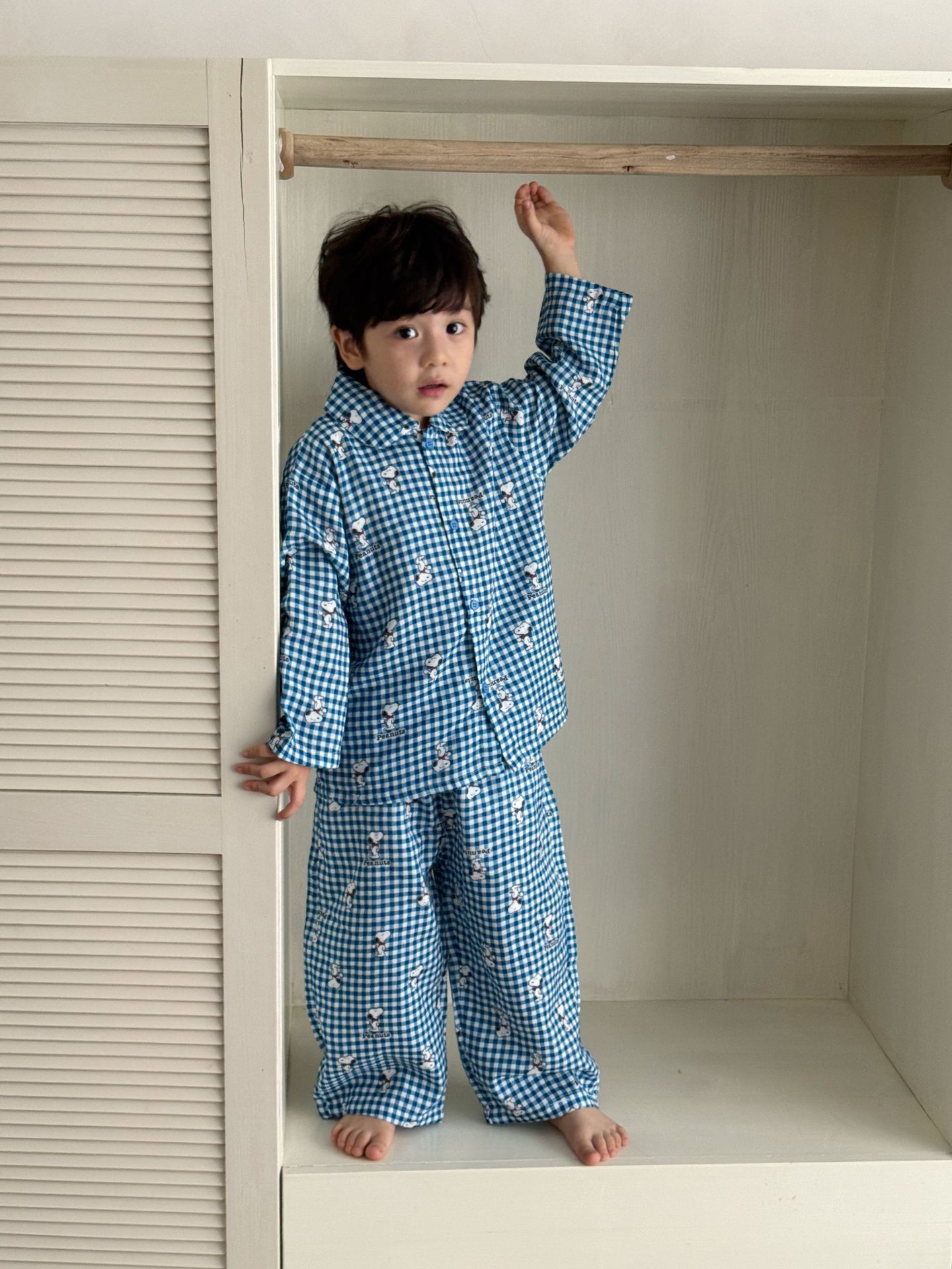 儿童纯棉双层纱布卡通印花家居服