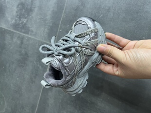 休闲皮面二棉老爹鞋 子儿童运动鞋 女童鞋 2025新款