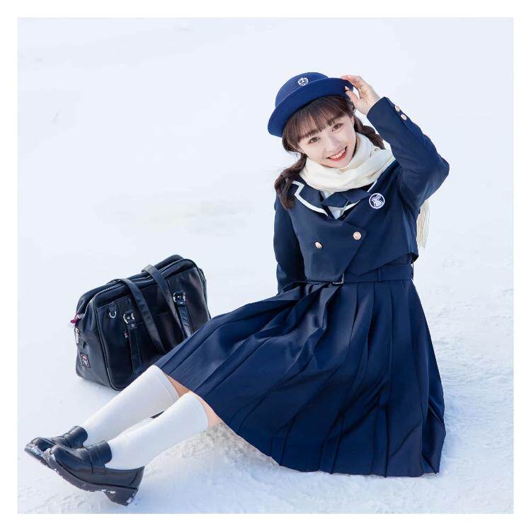 JK制服套装女学院风背带裙短裙