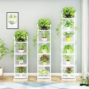 花架多层室内客厅落地式花盆架多肉绿萝带轮可移动省空间置物架子