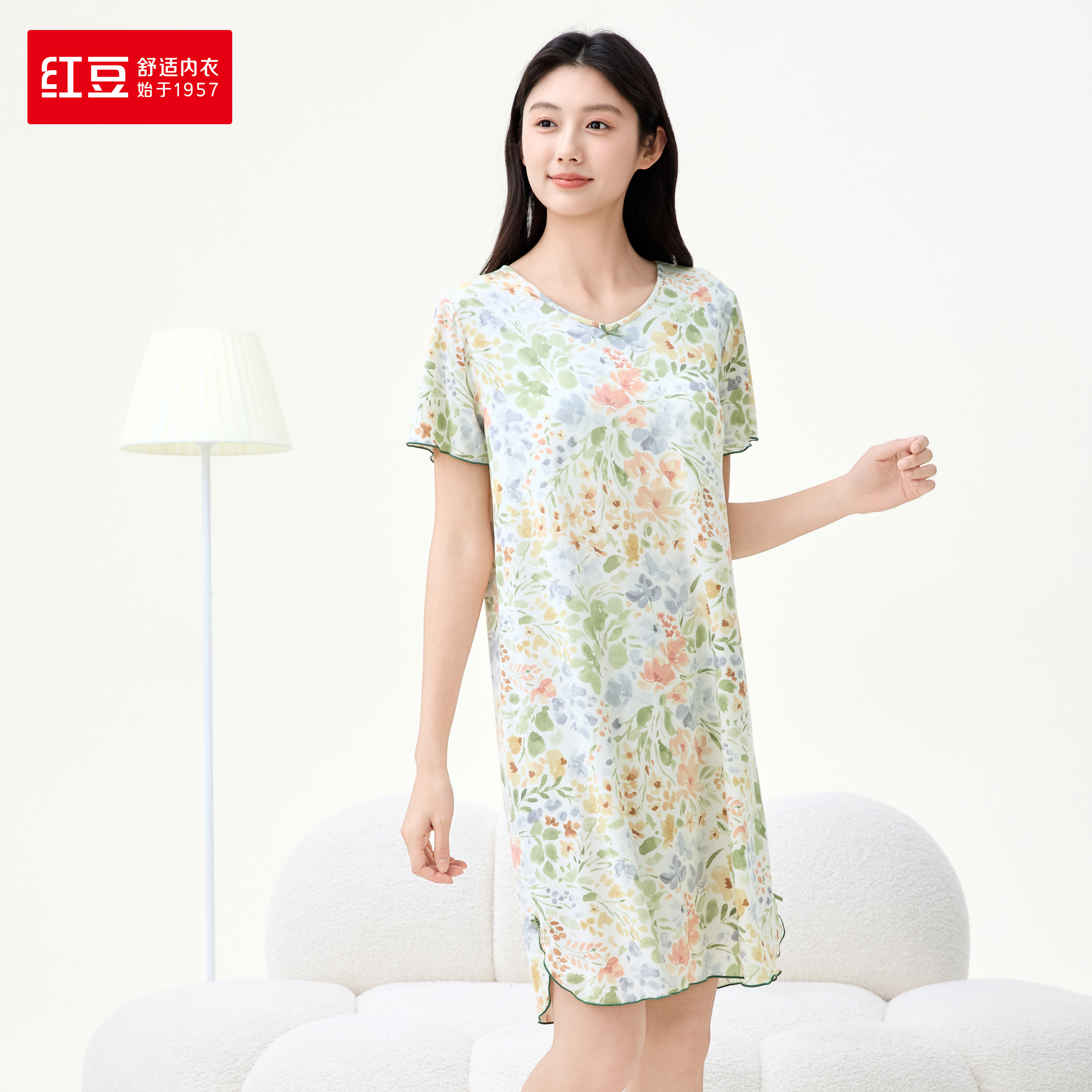 红豆家居裙子莫代尔6J370