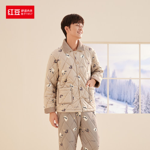红豆睡衣男加厚冬季款4J703