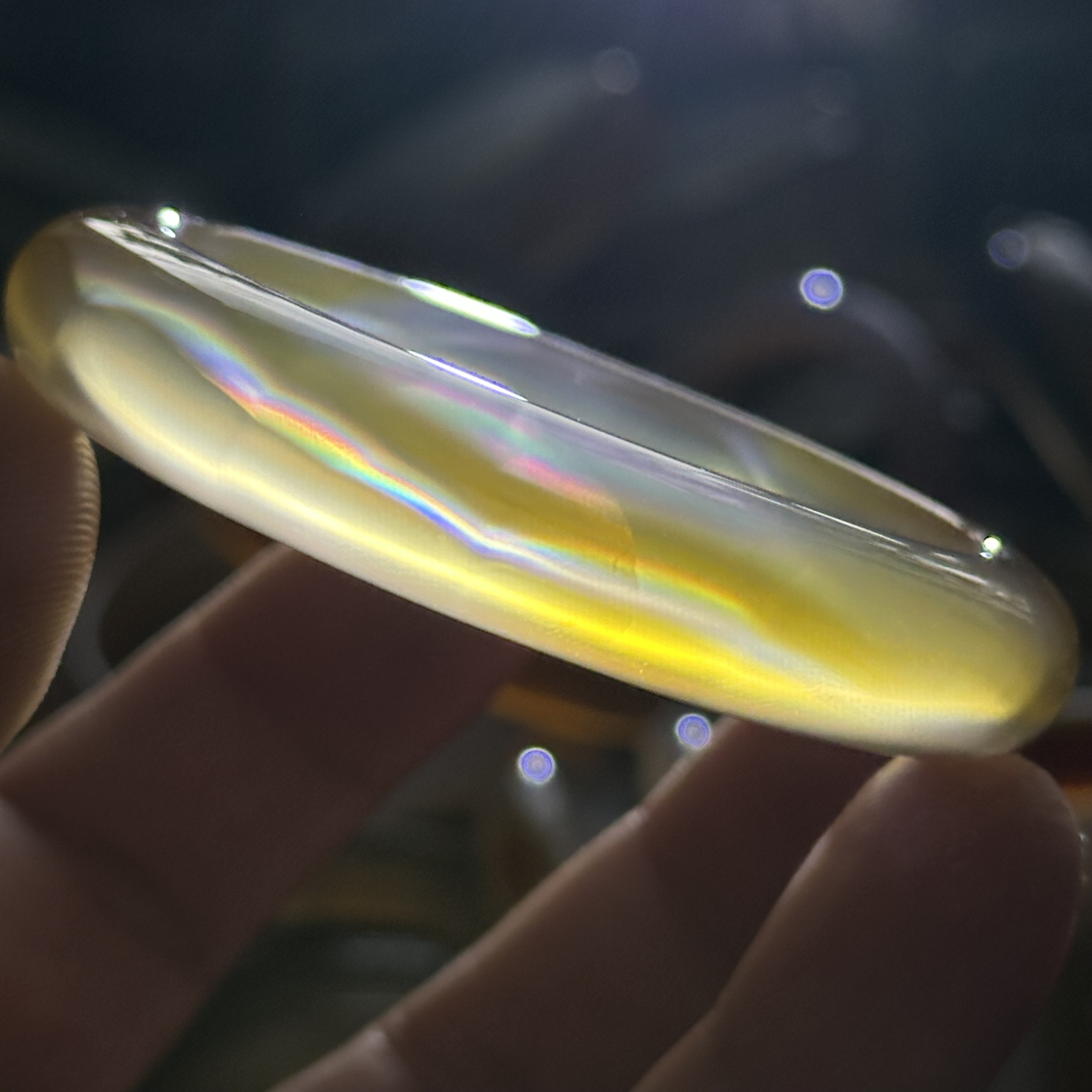 天然巴玉高冰种黄玉髓内外刚透质地七彩极光彩虹光虹膜玛瑙手镯55
