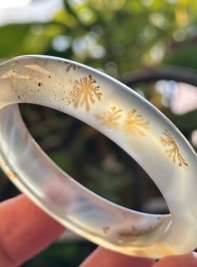 天然马料海洋玉髓高冰草花大花枫叶繁星杨柳景观大花玛瑙手镯55口