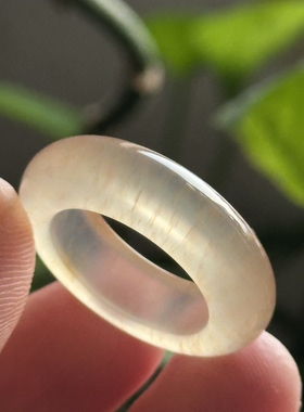 天然玉髓高冰龙纹细蕊粉冰火流星景龙鳞花瓣玛瑙戒圈戒指环扳指21