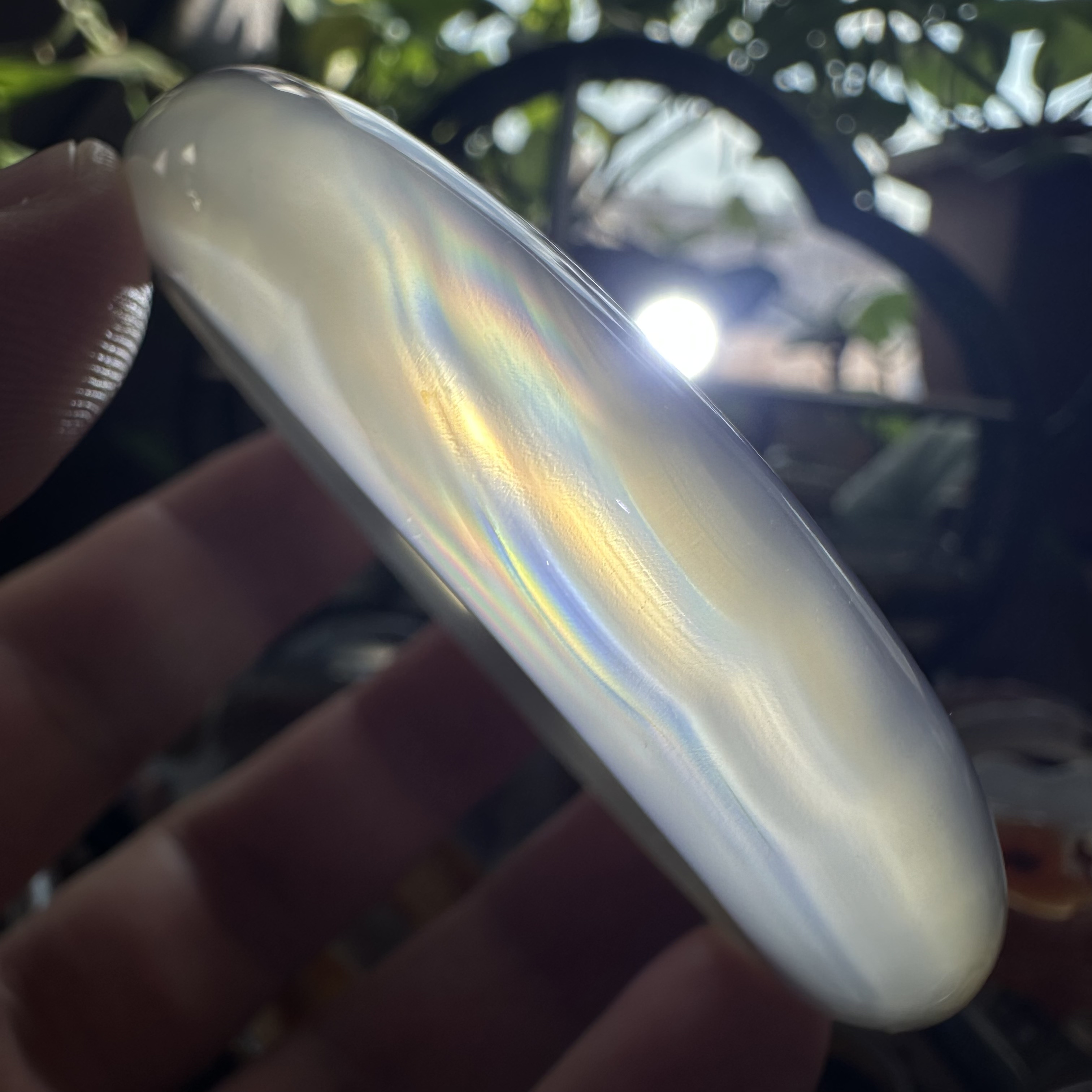 天然高冰紫玉髓冰厚冰透七彩极光手镯