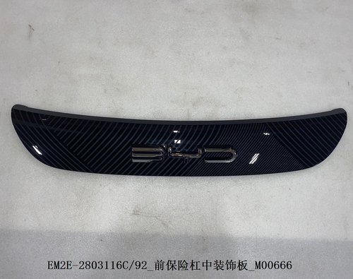 比亚迪海豚前保险杠中装饰板 中网带LOGO总成 原装