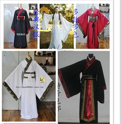 男士古装后羿牛郎男汉服唐装秦战国三国臣子官服汉朝大臣演出服装