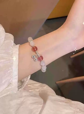 猫眼石铃铛手链女生夏季ins小众设计高级感串珠闺蜜气质手串手饰