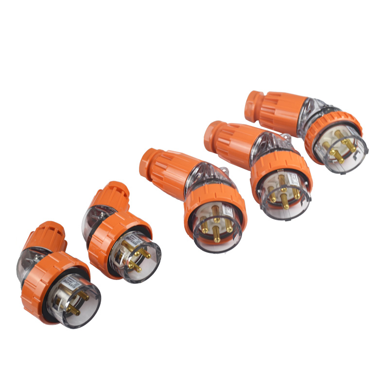 HUNAOCT环澳包邮三相四孔澳标工业户外防水公连接器弯插头56PA432