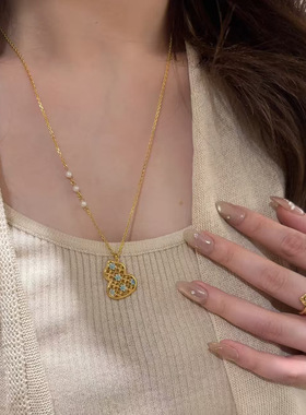 新中式国风蓝花葫芦项链女高级感饰品轻奢小众轻奢福禄吊坠高级