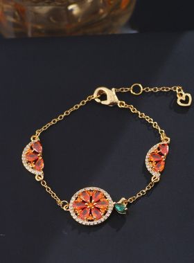 《高版本不掉色18k金厚度0.05+电泳+抛数++4》ks可爱柠檬套装