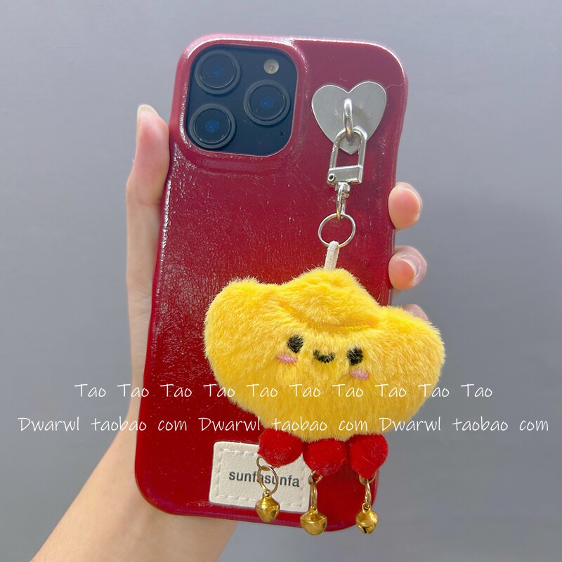 可爱金元宝ins韩系适用iPhone17promax手机壳苹果16pro新款15promax保护套14promax创意13promax半包16个性