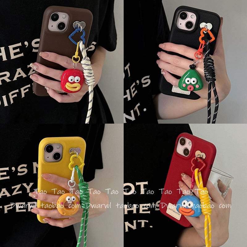 创意ins少女可爱表情挂件适用iPhone17手机壳苹果16pro max日韩15全包14软13新款12网红11Pro防摔保护套xs