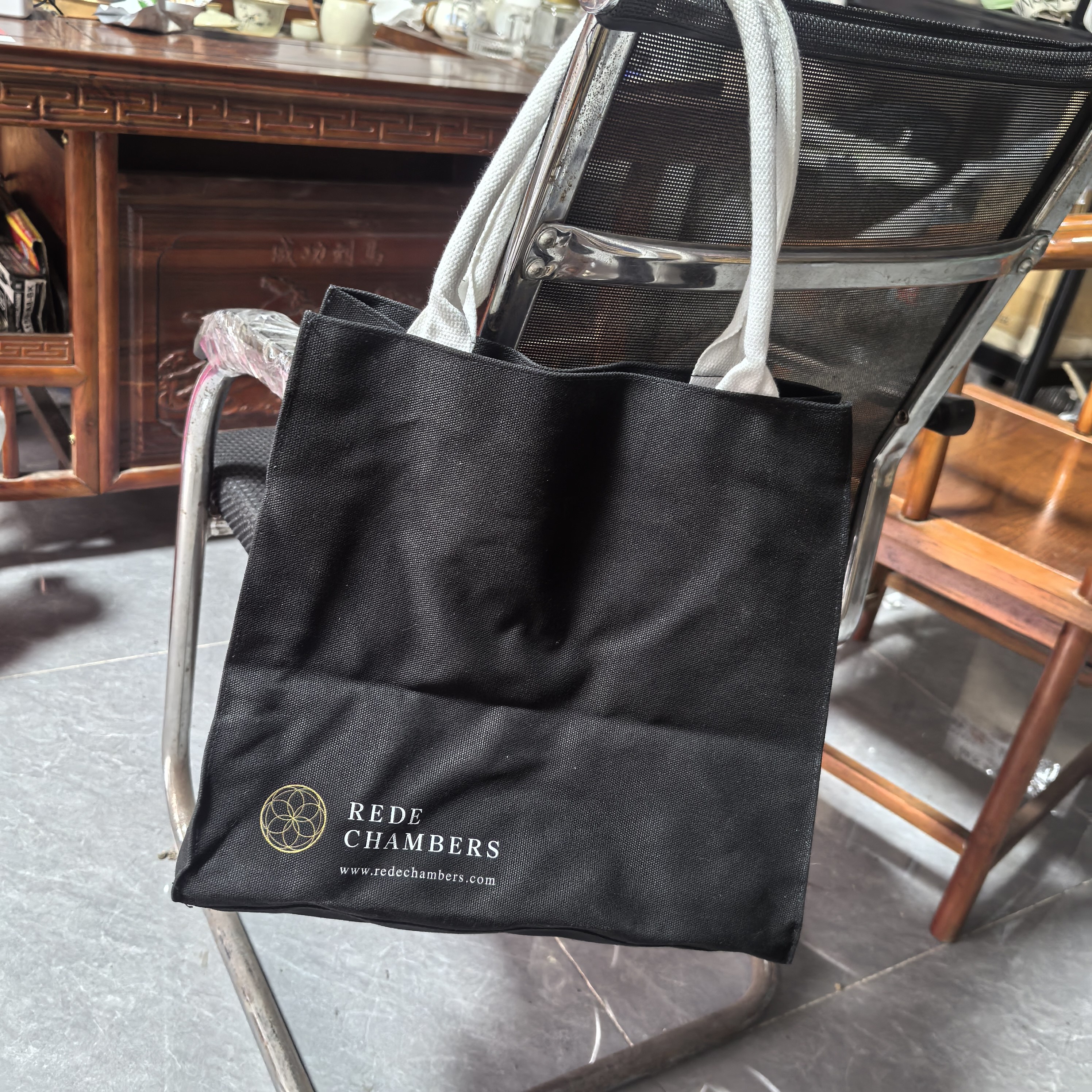 香港律师事务所定制厚实帆布单肩包耐用购物袋大容量手提袋托特包