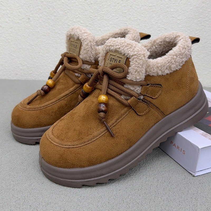 冬季雪地靴女新款加绒乐福棉鞋厚底防滑马丁靴时尚毛毛鞋保暖棉靴,女鞋,棉鞋,淘宝优惠券,粉丝福利购,淘宝优惠卷