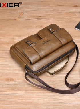 商务通勤防水大容量男士斜挎包