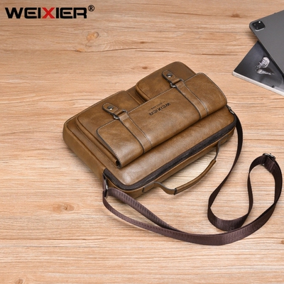 商务通勤防水大容量男士斜挎包