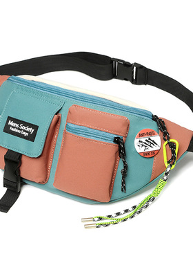 男士帆布轻便减负斜挎运动胸包