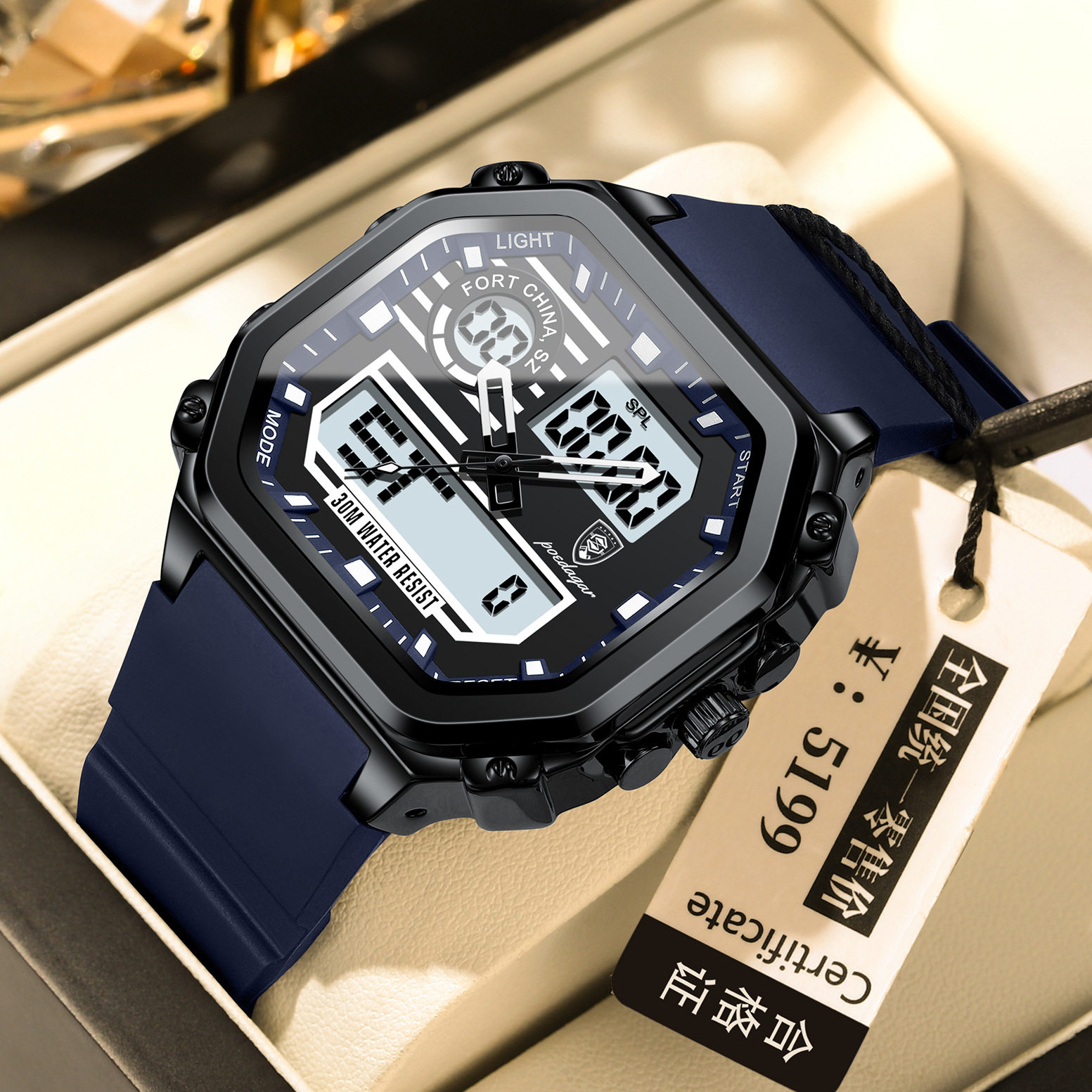 瑞士品牌新款电子表青少年男士Teenage electronic watch for men