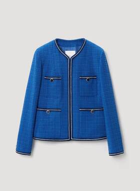 OVV春夏新款女装进口面料正装圆领外套