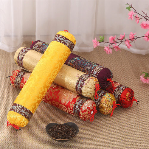 锦缎成人颈椎枕宫廷可调枕头