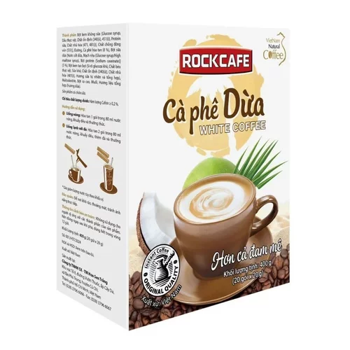 越南进口Rockcafe椰子味咖啡三合一速溶特浓咖啡240克*3盒