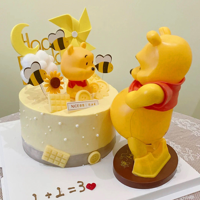 大肚子维尼小熊蛋糕装饰摆件烘焙老婆辛苦了怀孕孕妇生日烘焙摆件,节庆用品/礼品,节日装扮用品,淘宝优惠券,粉丝福利购,淘宝优惠卷