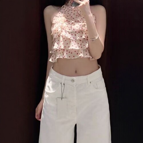 挂脖领礼服式蝴蝶结绑带上衣