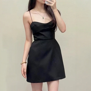 9233230 连衣裙 800 多色选可调节细吊带基础短款 ZA外贸出口女装