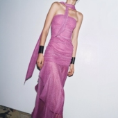 ZA外贸出口女装 620 饰甜美波点抹胸连衣裙5039228 新品 围巾飘带装