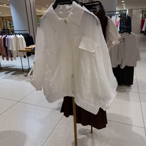 轻工装口袋游猎装款卷边袖衬衫