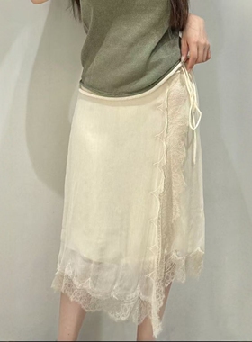 ZA外贸出口女装新款2026爆款高级感法式蕾丝拼接裹身裙4786145