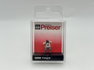 preiser小人微缩微距场景模型1:87HO微观小人道具28069摄影记者男